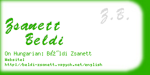 zsanett beldi business card